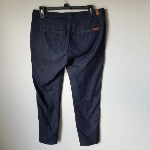 7 For All Mankind Denim-Look Slim Cropped Chino Rare - Picture 7 of 13